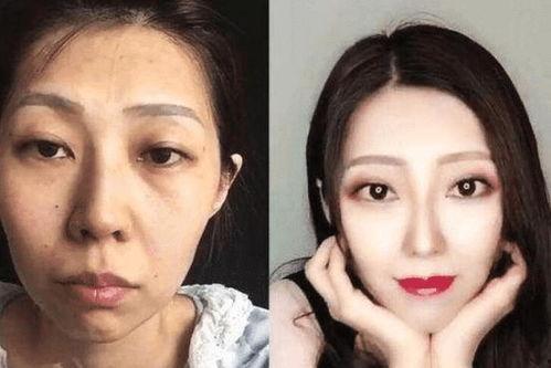 化妆前后的对比照片,一镜之隔，美丽蜕变